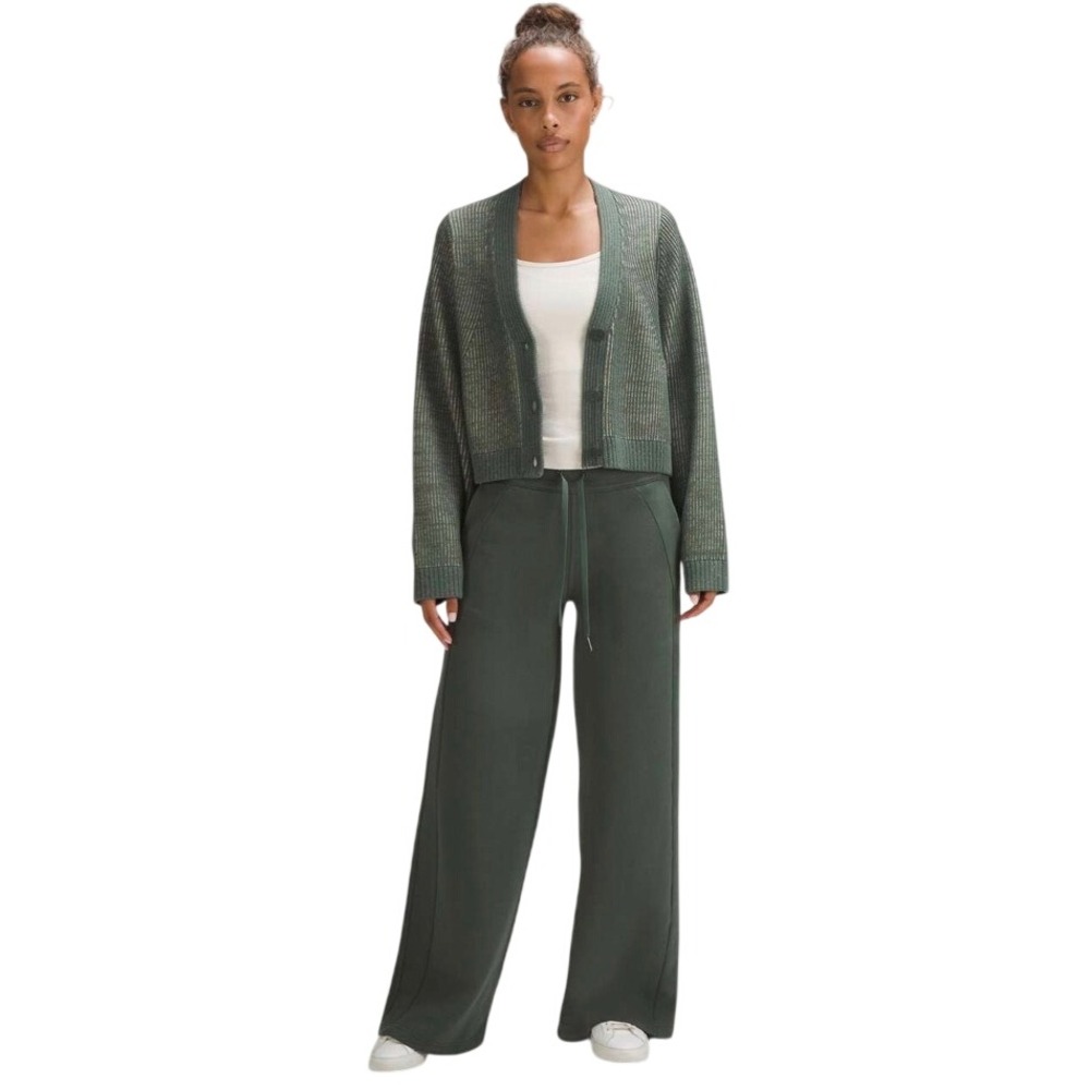 Lululemon Dark Forest Scuba Wide-Leg High-Rise Pant Excellent Women's Size 6